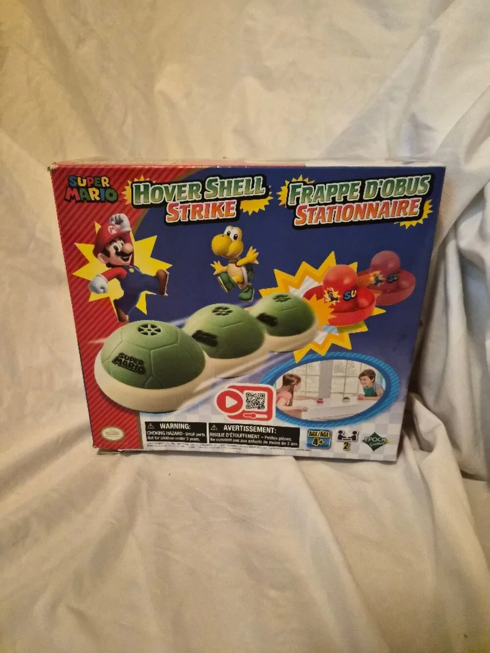 NIB Super Mario Hover Shell Strike Tabletop Air Hockey Game Epoch Games Mario